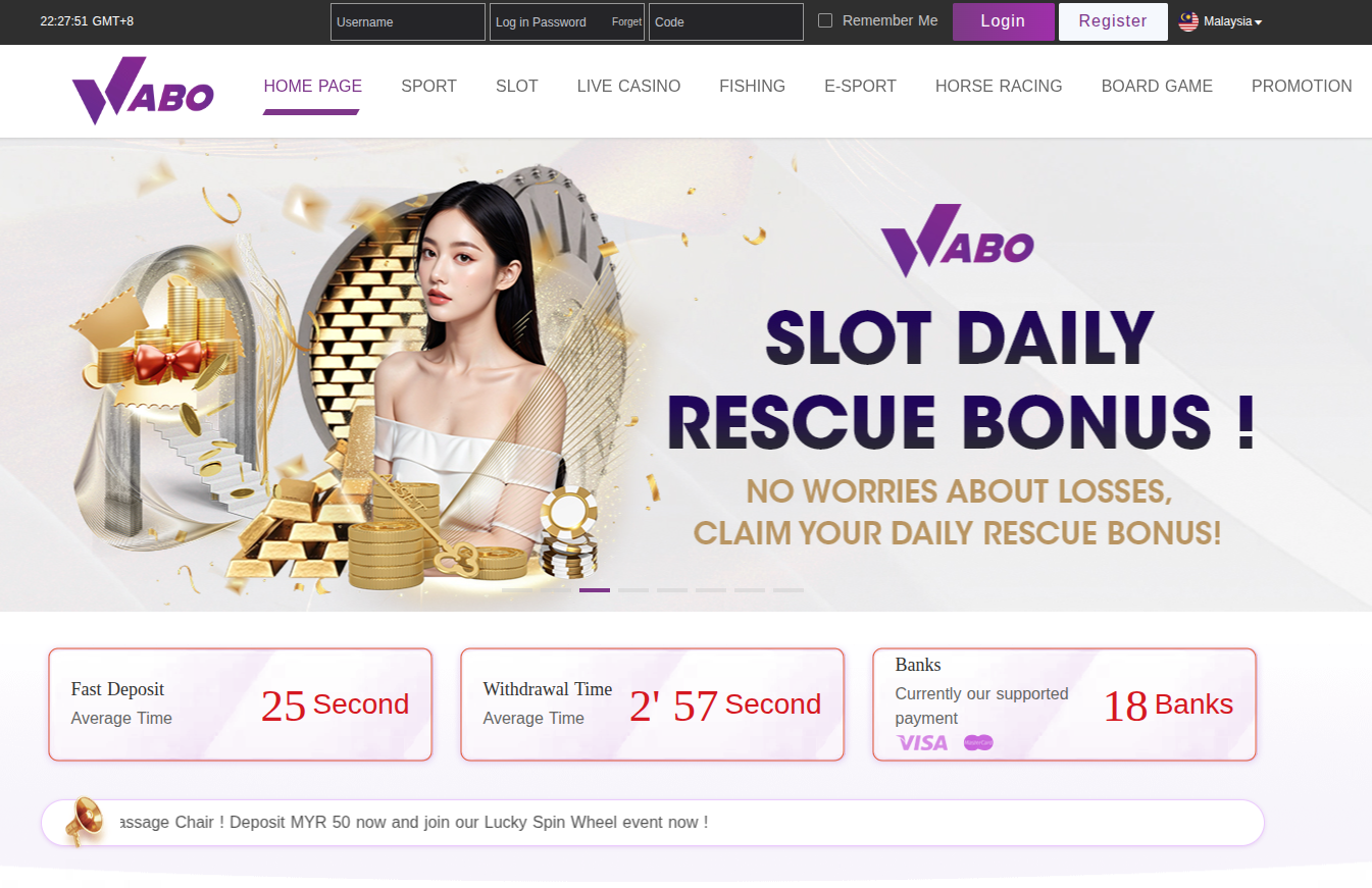 WABO homepage preview